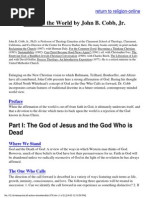 Cobb, John B., Jr. - God and the World