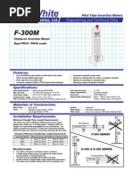 Blue-White Pitot Tube Insertion Meter