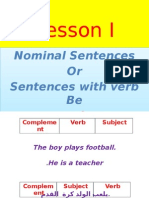 1 Nominal Sentence