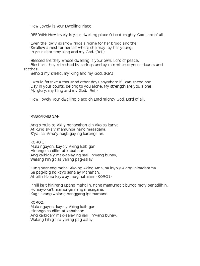 How Lovely is Your Dwelling Place