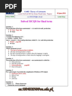 Automata Solved MCQ