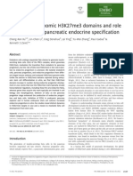 Dynamics of Genomic H3K27me3 Domains and Role of EZH2 During Pancreatic Endocrine Specification