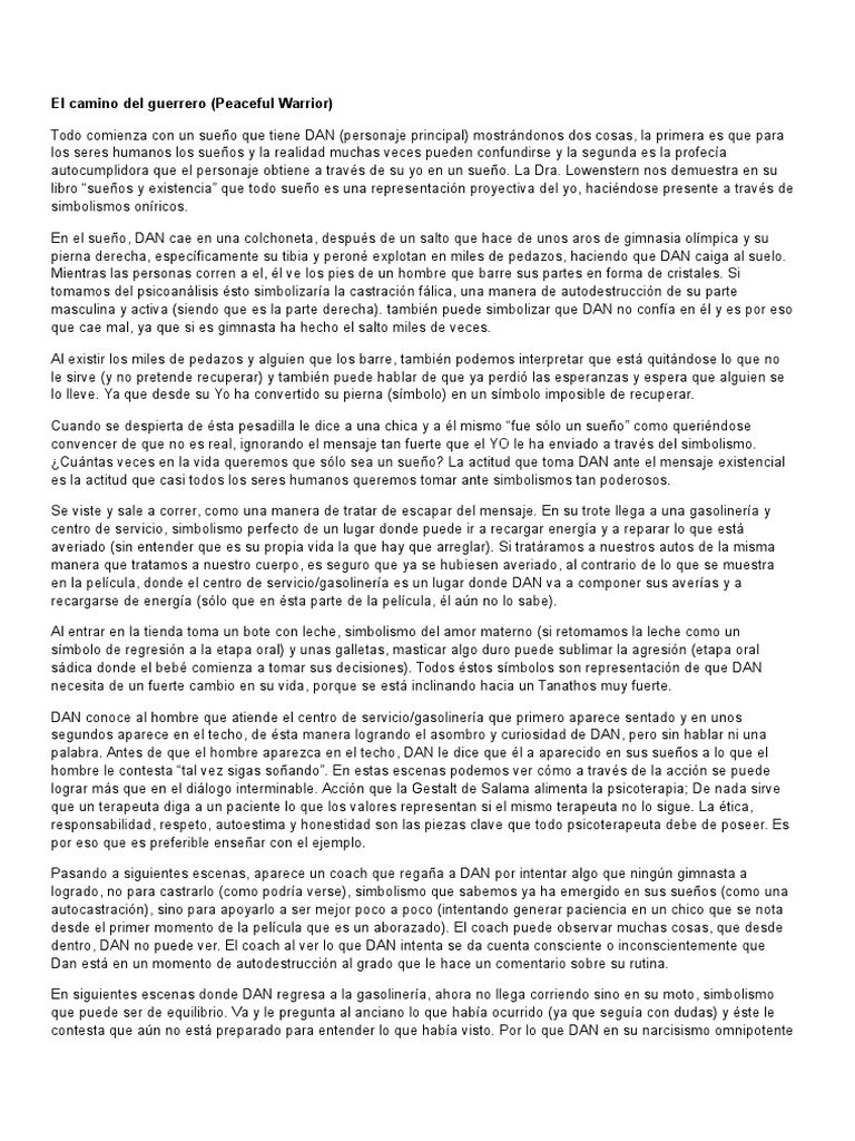 El Camino Del Guerrero Analisis | PDF | Terapia Gestalt | Sócrates