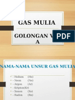 Unsur Golongan VIII A (Gas Mulia)