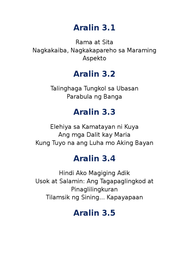 Aralin 3 | PDF