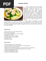 Chicken Tinola: Ingredients