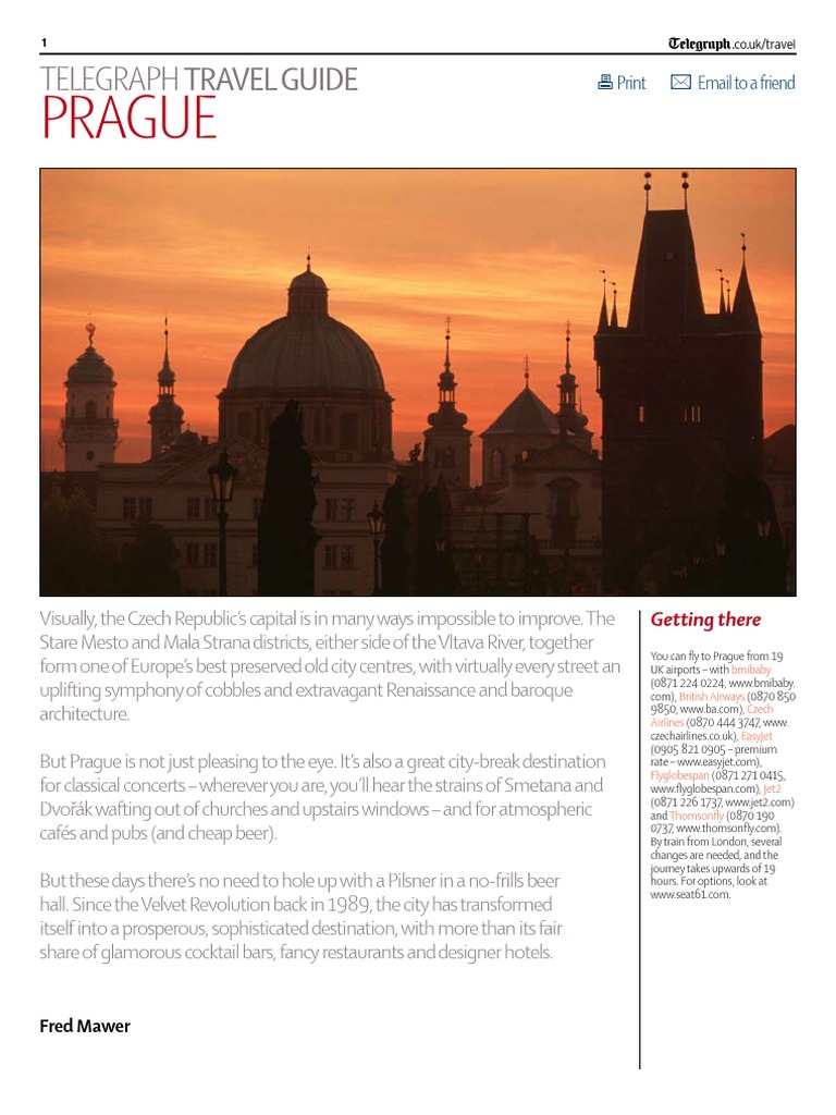 Prague City Guide Pdf Prague Restaurant And Catering
