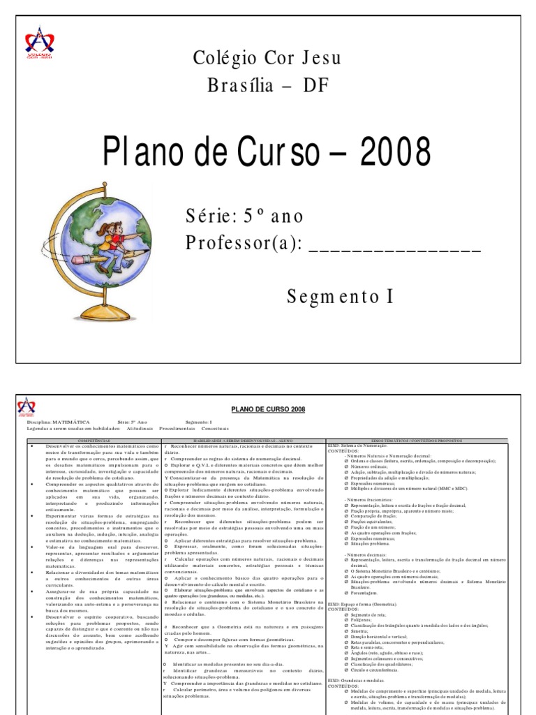 Compondo e decompondo números decimais. - Planos de Aula - 5º Ano