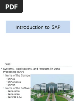 Intro To SAP