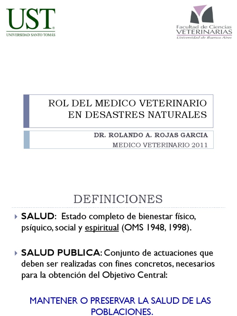 Rol del Veterinario en Desastres Naturales | PDF | Medicina Veterinaria ...