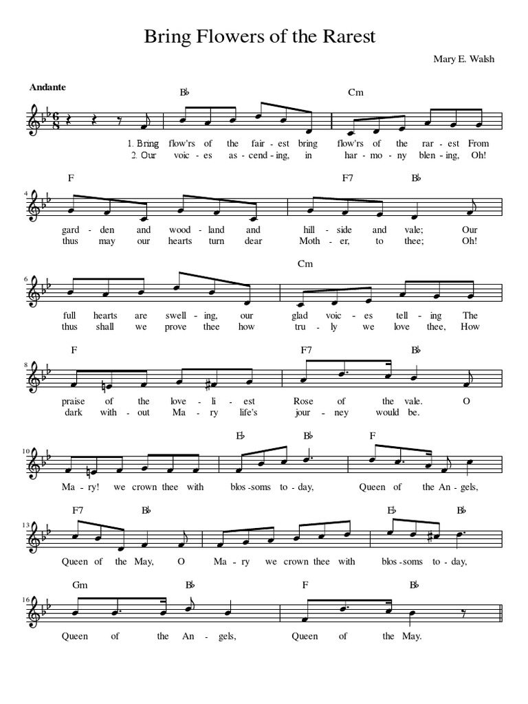 Bring Flowers of the Rarest