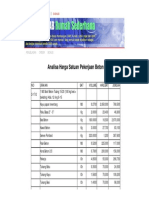 ANALISA Harga Satuan Beton