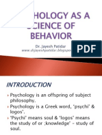 Psychology As A Science of Behavior