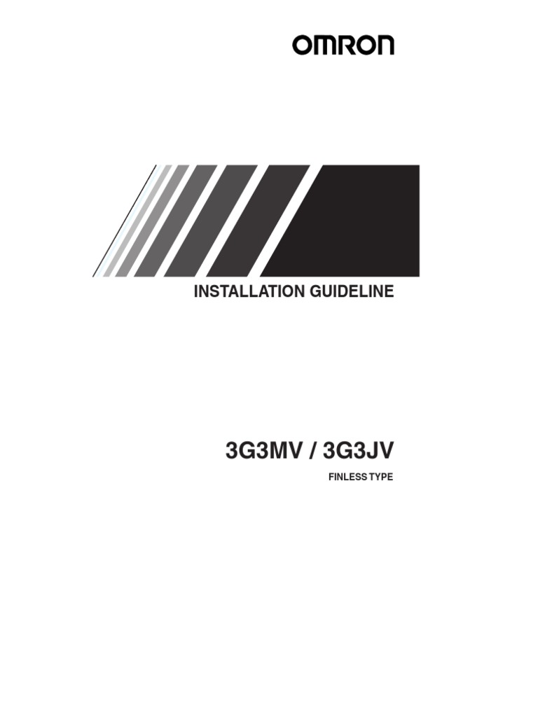 3G3MV / 3G3JV Installation Guideline PDF Power Supply Power Inverter