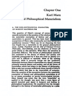 Chapter One Karl Marx and Philosophical Materialism: A. The Non-Ontological Character, of Marxist Materialism