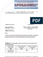 Evaluarea Contactelor Ocluzale La Pacienţii