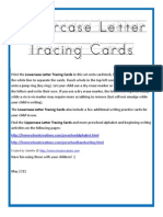 Lowercase Tracing Cards