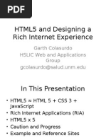 HTML5 and Designing A Rich Internet Experience