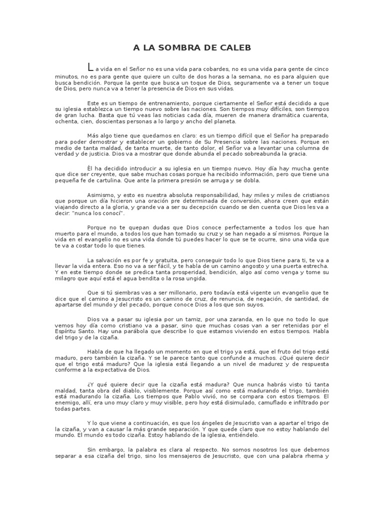 La Fe y el Compromiso de Caleb | PDF | Cristo (título) | Moisés