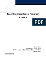 Teaching Excellence Program Project: Background