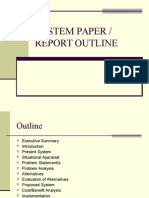 System Paper / Report Outline