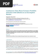 Continuous-Time Mean-Variance Portfolio Selection With Inflation in An Incomplete Market