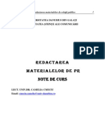 Redactarea Materialelor de Relatii Publice