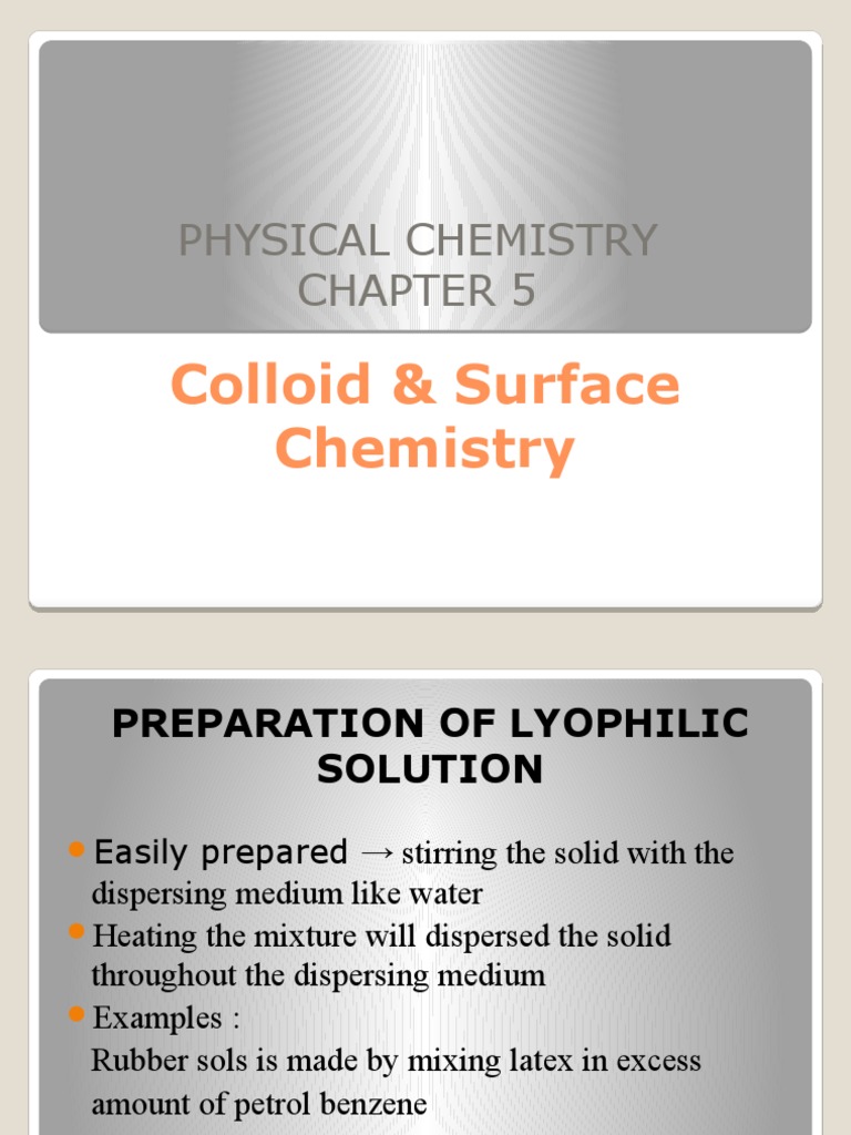 Preparation of Lyophilic and Lyophobic Sols | PDF