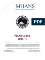 NIMHANS Prospectus 2015-16