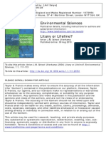 Environmental Sciences: To Cite This Article: Anton J.M. Schoot Uiterkamp (2004) Litany or Lifeline?, Environmental