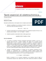 Tanti Esercizi Di Elettrochimica