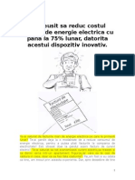 Am Reusit Sa Reduc Costul Facturii de Energie Electrica Cu Pana La 75