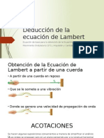 Deducción de La Ecuación de Lambert