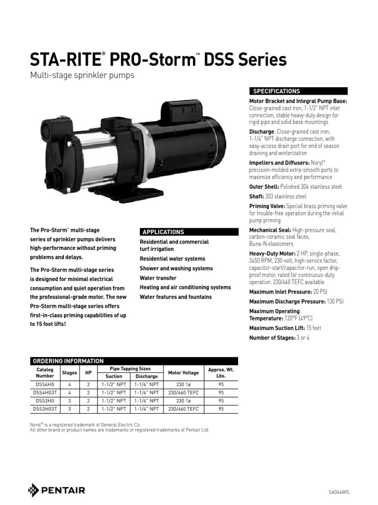 Sta Rite Sprinkler Pumpnull