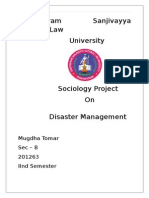 Sociology Project On Disaster Management