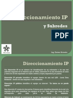 Direccionamiento IP Subredes