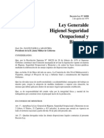 Ley Gral Higiene Seguridad Ocupacional y Bienestar