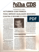 Folha CDS, Nº 276 - 10 de Fevereiro de 1982