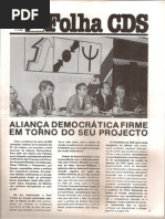 Folha CDS, nº 283 - 31 de Março de 1982