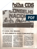 Folha CDS, nº 279 - 3 de Março de 1982