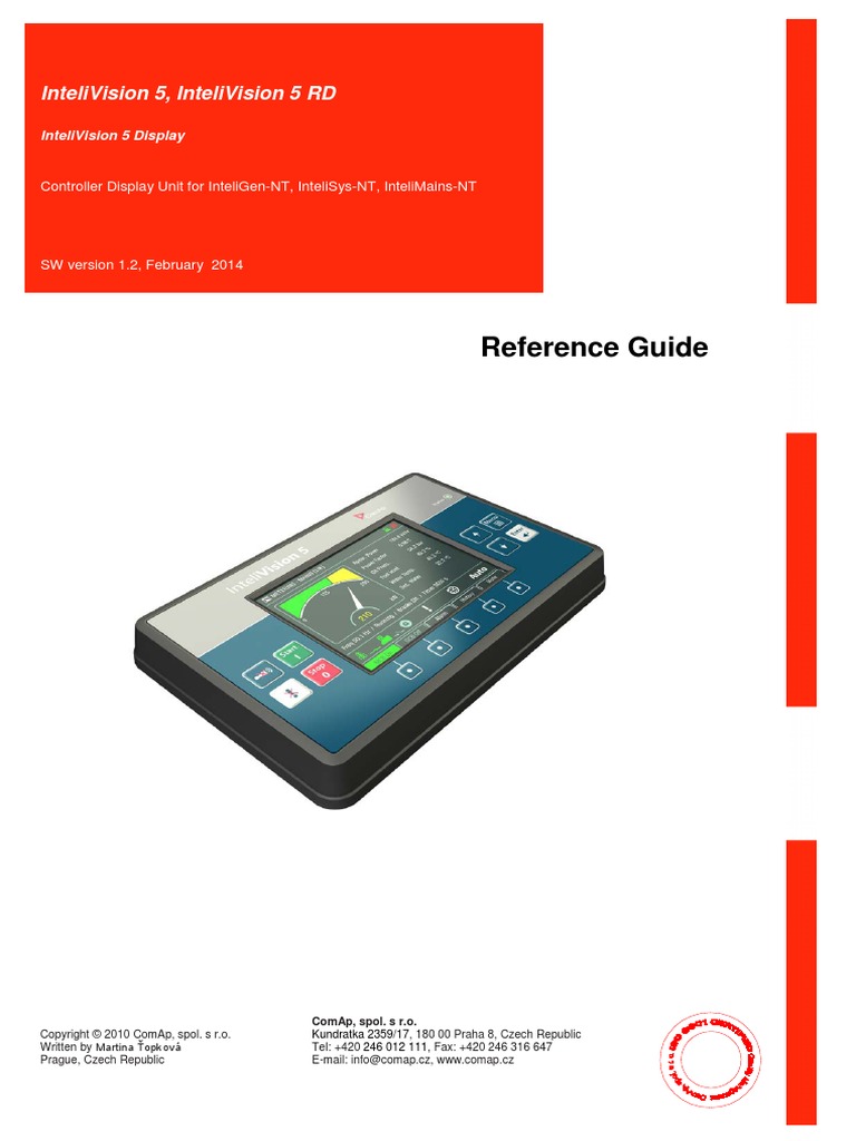 comap InteliVision 5 1.2 Reference Guide Manufactured Goods