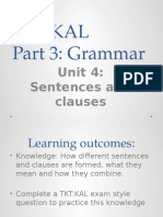 TKT Part 3 Unit 4 (14) Sentences and Clauses