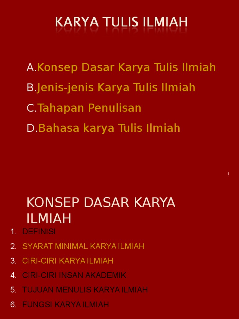 Konsep Karya Ilmiah