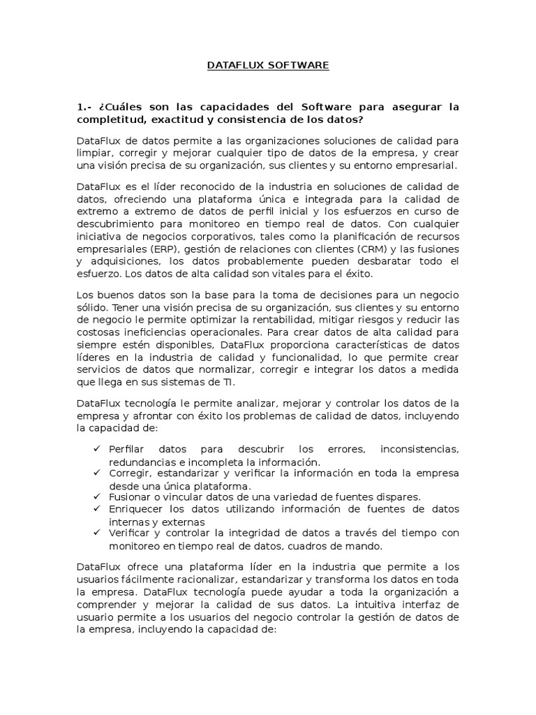 Dataflux, Trilliun, Group Software | PDF | Software | Calidad (comercial)