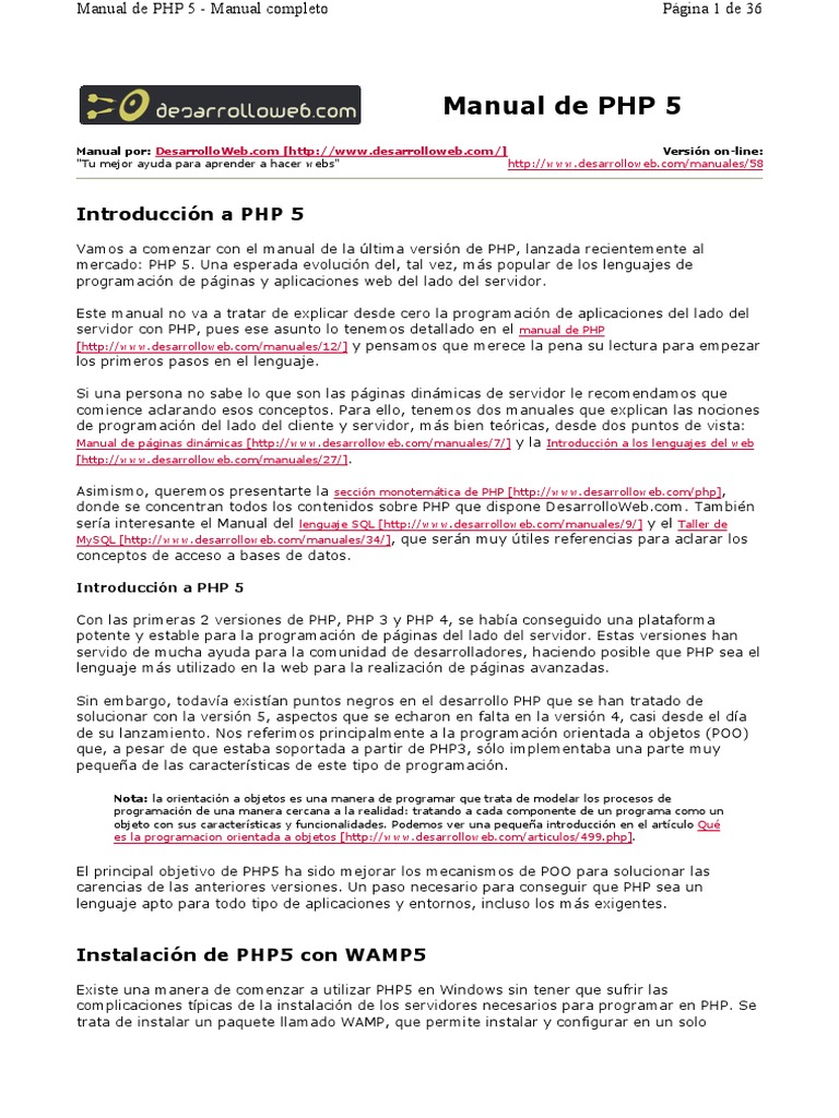 Manual Completo PHP | PDF | Objeto (informática) | Php
