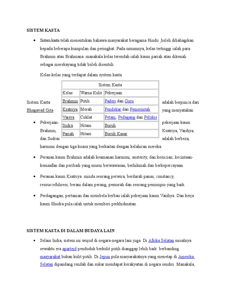 Sistem Kasta Pdf