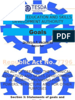 Technical Education and Skills Development Authority: Goals