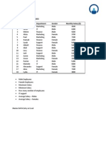 006-XYZ Company Basic Excel Case Study