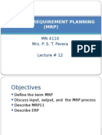 MATERIAL REQUIREMENT PLANNING (MRP