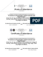 Certificate of Attendance